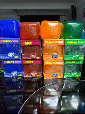 Nice Cube Squishy Toy Set - Fanta, Sprite, Pepsi, Dr. Pepper